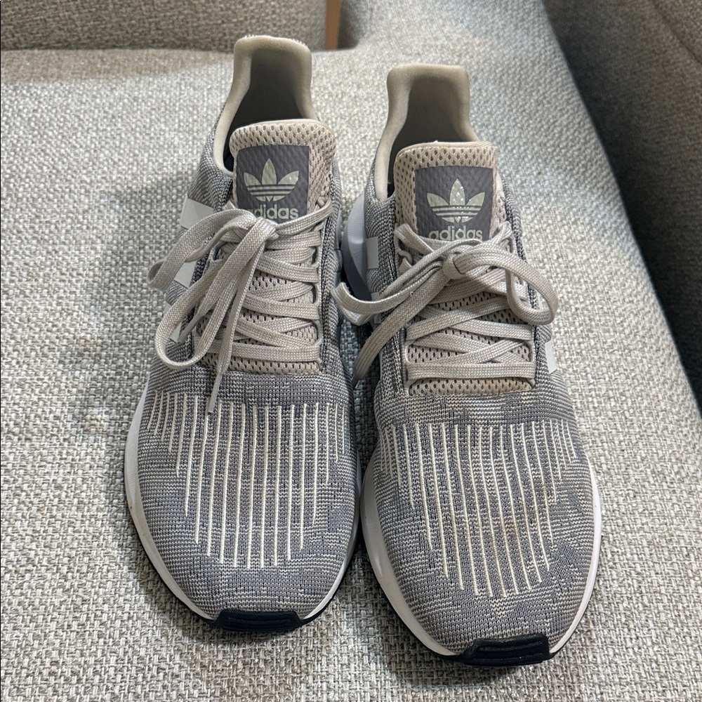 Adidas Gray and White Running Shoes